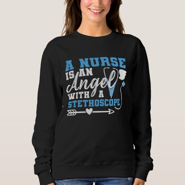A Nurse Is An Angel With a Stethoscope T Shirt (Framsida)