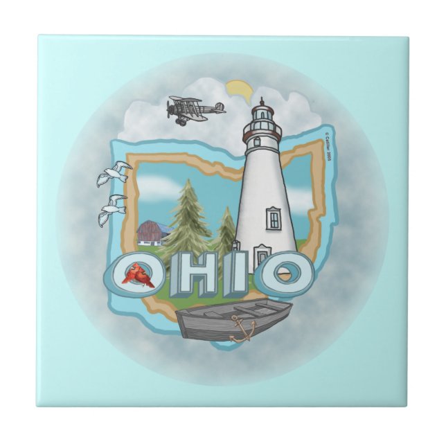 A Ohio Lighthouse Kakelplatta (Framsidan)