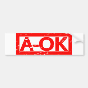 A-OK Frimärke Bildekal