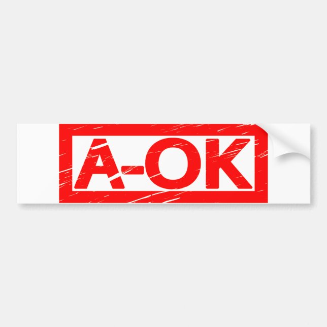 A-OK Frimärke Bildekal (Framsidan)