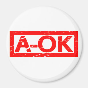 A-OK Frimärke Magnet