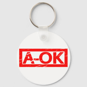 A-OK Frimärke Nyckelring