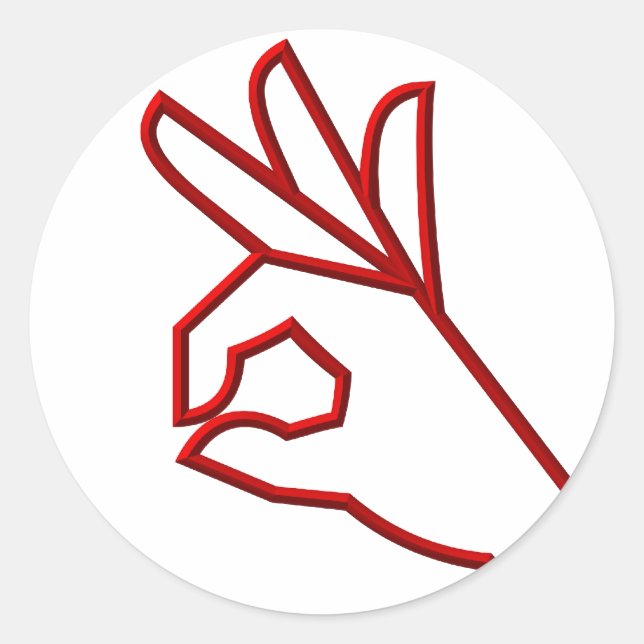 A-Okej Runt Klistermärke (Framsida)