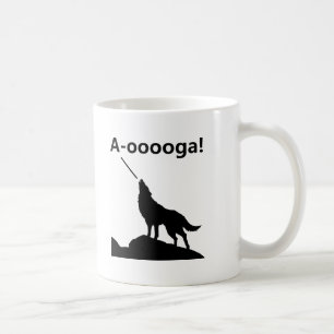 "A-OOOOOOGA!" Rolig Vargmugg Kaffemugg