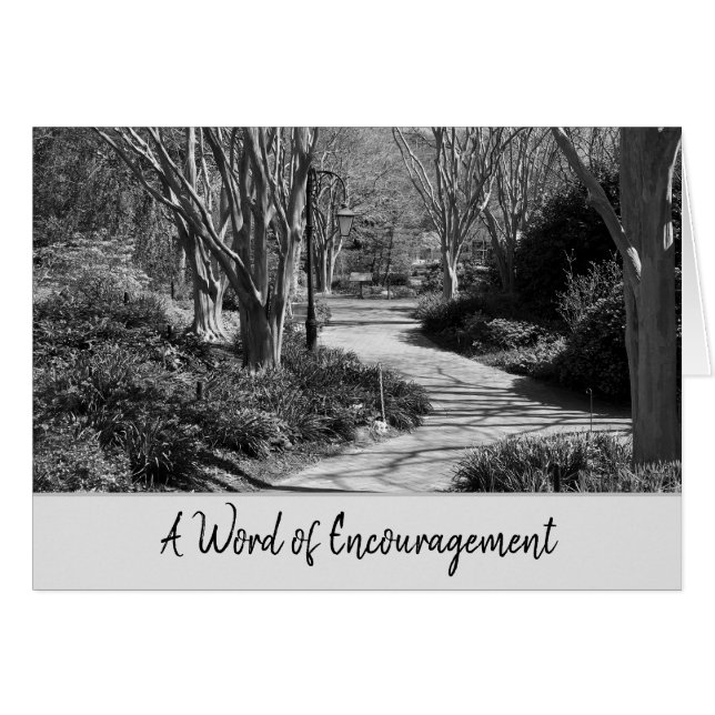 A Ord i Encouragement Bible Verse Hälsningskort (Framsidan Horizontal)