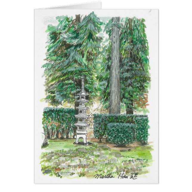 A Pagoda på japanska Garden Hälsningskort (Framsidan)