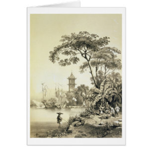 A Pagoda på Macao-Kantonkanalen, tallrik 21 från Hälsningskort