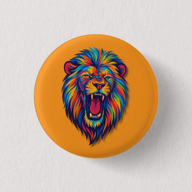 A PAINTED LION button Knapp (Framsida)