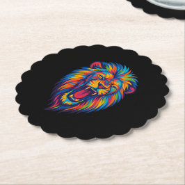 A PAINTED LION UNDERLÄGG PAPPER