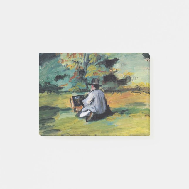 A Painter at Work - Paul Cezanne - c1874 Post-it Block (Framsida)