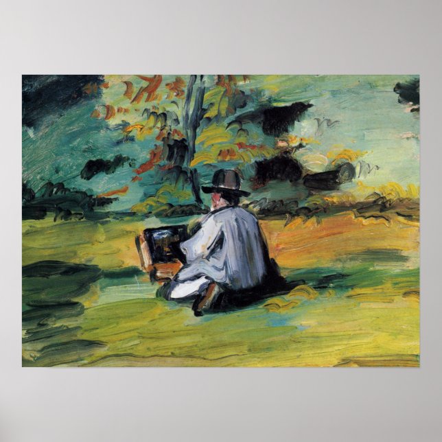 A Painter at Work - Paul Cezanne - c1874 Poster (Framsidan)
