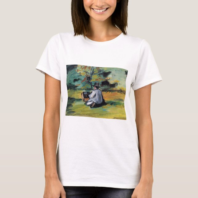 A Painter at Work - Paul Cezanne - c1874 T Shirt (Framsida)