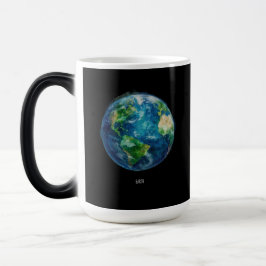 A painting of the earth in a space magisk mugg