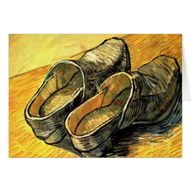 A Pair of Leather Clogs by Vincent van Gogh Hälsningskort (Framsidan Horizontal)