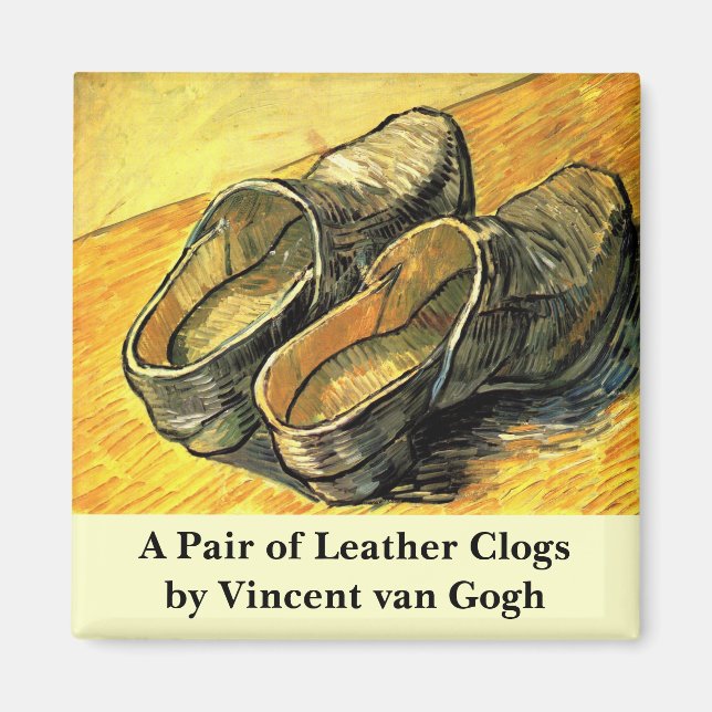 A Pair of Leather Clogs by Vincent van Gogh Magnet (Framsidan)