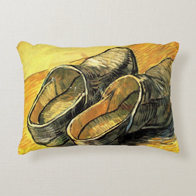 A Pair of Leather Clogs by Vincent van Gogh Prydnadskudde (Framsidan)