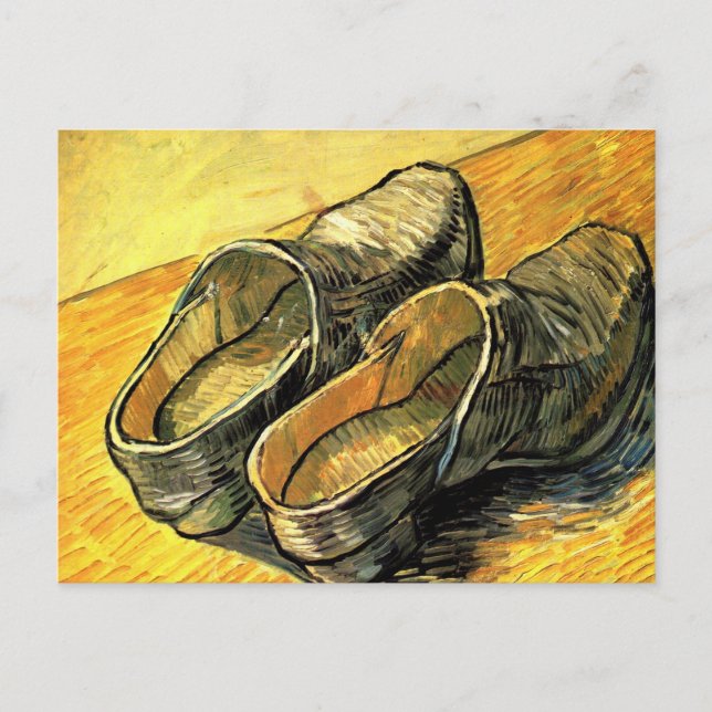 A Pair of Leather Clogs by Vincent van Gogh Vykort (Framsida)