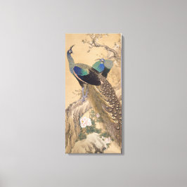 A Pair Peacocks i Vår av Imao Keinen Canvastryck