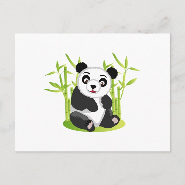 A Panda och hans Bamboo Vykort (Framsida)