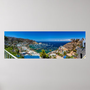 A Panorama Avalon på ön Catalina Poster