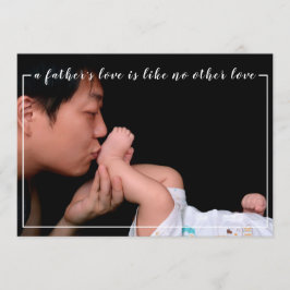 A Pappor Kärlek Modern Personal Fars dag Photo Kort