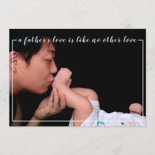 A Pappor Kärlek Modern Personal Fars dag Photo Kort