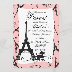 A Parisian Party Inbjudningar