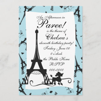 A Parisian Party Inbjudningar