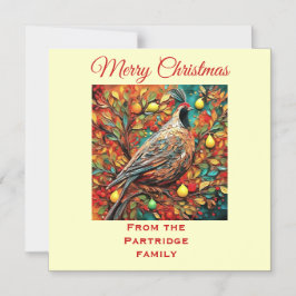 A Partridge In A Pear Tree Magnetisk Inbjudningskort