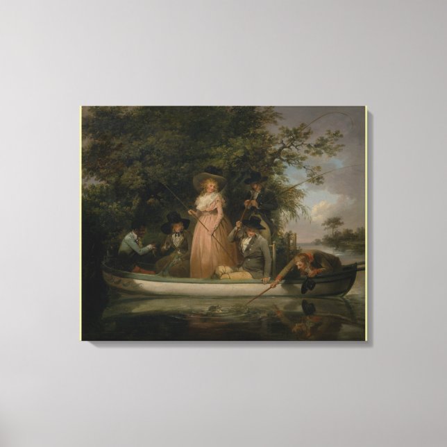 A Party Angling av George Morland Canvastryck (Framsida)
