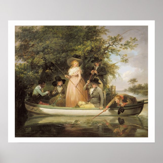 A Party Angling (olja på canvas) Poster (Framsidan)