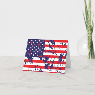 A Patriotic USA flagga Tack Kort