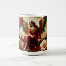 A Peaceful Angel Sitting On a Limb on a Beautiful Kaffemugg