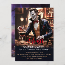 "A Pension Toast, Humous Vampre Temaparty" Inbjudningar