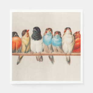 A Perch of Birds, 1880 av Hector Giacomelli Pappersservett