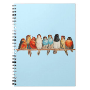 A Perch of Birds, av Hector Giacomelli Anteckningsbok
