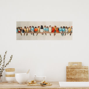 A Perch of Birds av Hector Giacomelli Poster