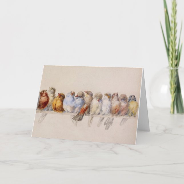 A Perch of Birds Hector Giacomelli 1880 Kort (Framsida)