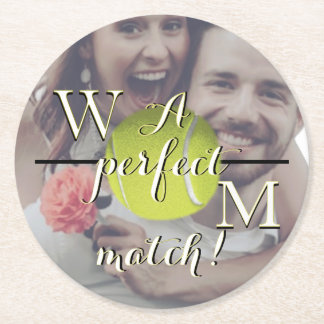A Perfect Match Paper Coaster Underlägg Papper Rund