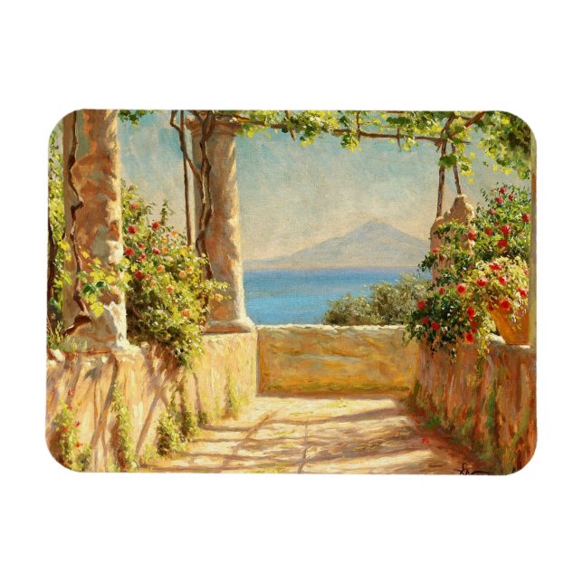 A pergola on Capri, Emil Wennerwald Magnet (Horisontell)