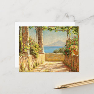 A pergola on Capri, Emil Wennerwald Vykort