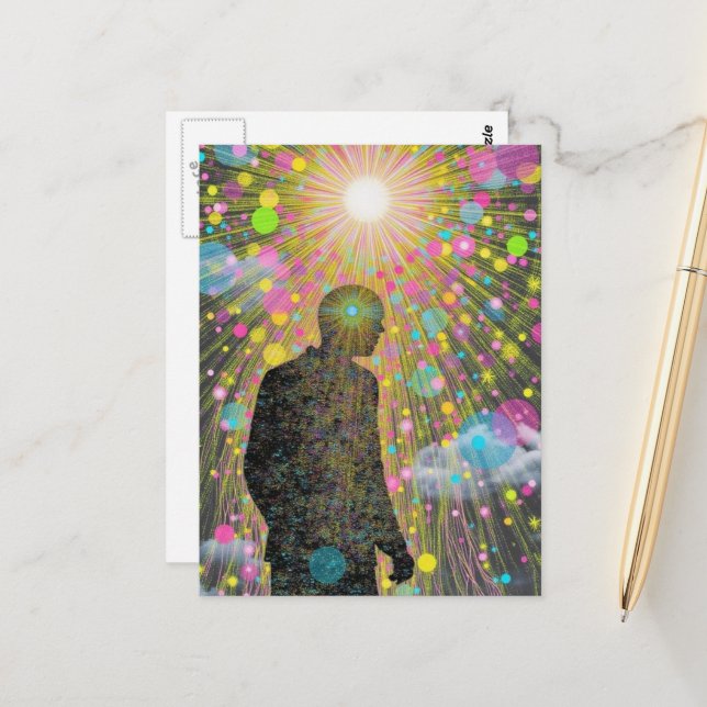 A person finds themselves lost in the algorithm vykort (Fram/Back In Situ)