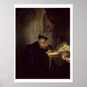 A Philosopher, 1635 (olja på panel) Poster