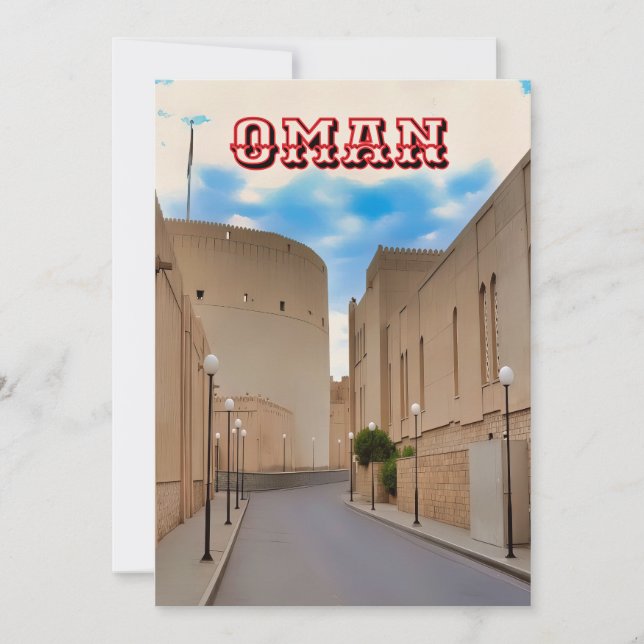 A picturesque Omani street Julkort (Framsida)