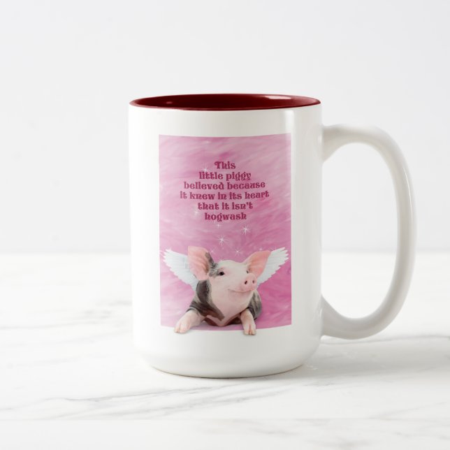 A Piggy trodde att två-tonkaffe Mugg (Höger)