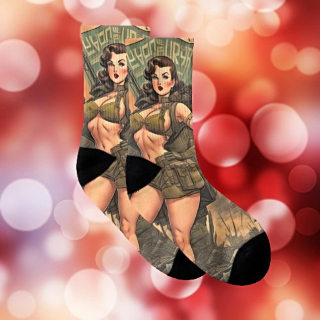 A Pin-Up Heroine i en postapokalyptisk värld Strumpor (Skapare uppladdad)