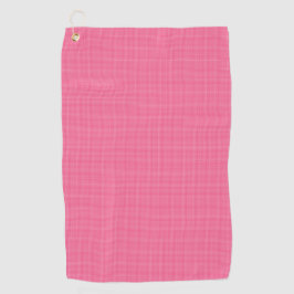 A pink towel with a subtle grid pattern
