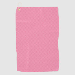 A pink towel with a textured pattern 