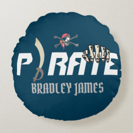 A PIRAT | Internationell Prata som en pirat dag Rund Kudde