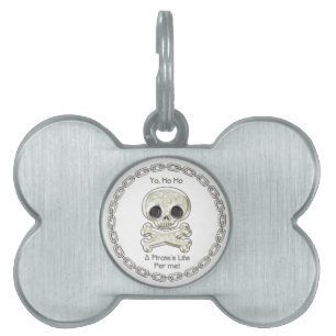 A Pirat Life Cute Skull & Bones ID-bricka Husdjur
